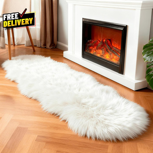 Faux fur rug sheepskin shag - faux,