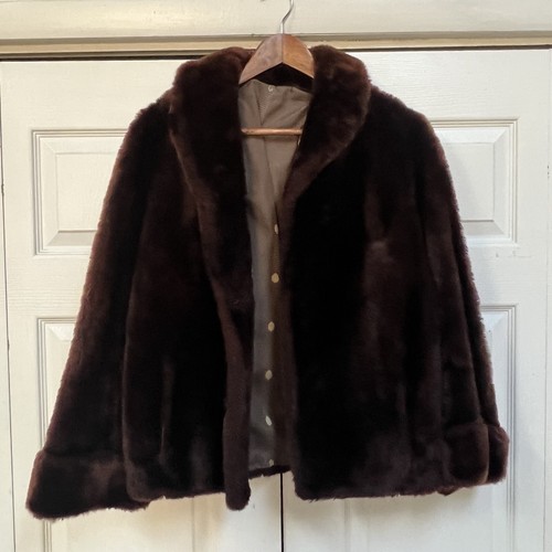Sheep fur coat brown mouton - sheep,