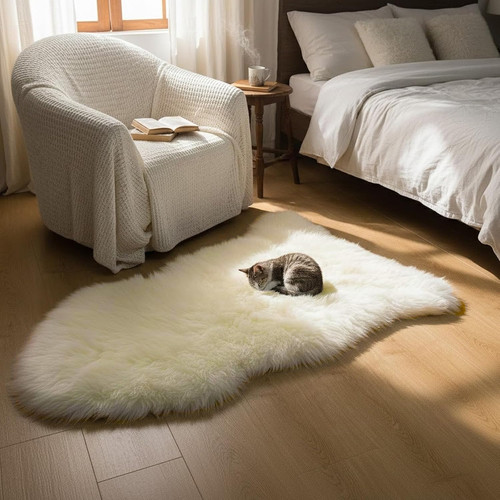 Luxury beauty sheepskin rug - beauty,