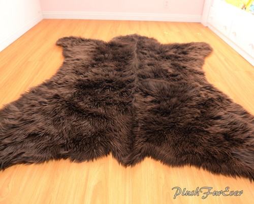 Brown grizzly bear - rug, 5'